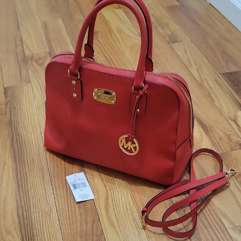 Michael Kors Red Handbag Satchel